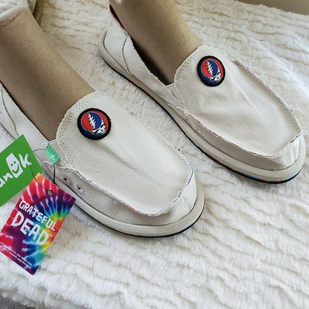 Sanuk Grateful Dead Donna Hemp Womens Shoes 9 NWT